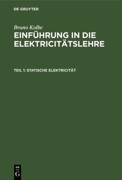 Statische Elektricität (eBook, PDF)