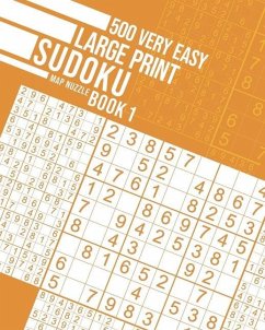 500 Very Easy Large Print Sudoku Book 1 - Nuzzle, Map