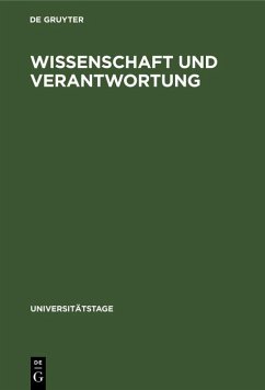 Cover Wissenschaft und Verantwortung (eBook, PDF)