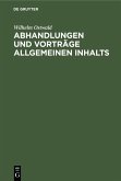 Abhandlungen und Vorträge allgemeinen Inhalts (eBook, PDF)
