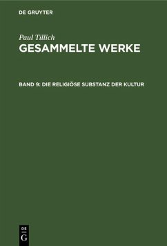 Die religiöse Substanz der Kultur (eBook, PDF) - Tillich, Paul