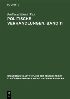 Cover Politische Verhandlungen, Band 11 (eBook, PDF)