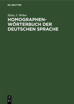 Cover Homographen-Wörterbuch der deutschen Sprache (eBook, PDF)