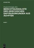 Berichtigungsliste der griechischen Papyrusurkunden aus Ägypten. Heft 1 (eBook, PDF)
