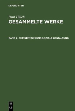 Christentum und soziale Gestaltung (eBook, PDF) - Tillich, Paul