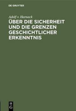 Cover Über die Sicherheit und die Grenzen geschichtlicher Erkenntnis (eBook, PDF)