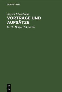 Vorträge und Aufsätze (eBook, PDF) - Kluckhohn, August