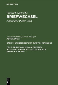 Cover Briefe von und an Friedrich Nietzsche Januar 1875 - Dezember 1879. Gesamtregister zur zweiten Abteilung (eBook, PDF)