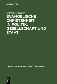 Cover Evangelische Christenheit in Politik, Gesellschaft und Staat (eBook, PDF)