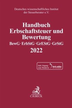 Handbuch Erbschaftsteuer und Bewertung 2022, m. 1 Buch, m. 1 Online-Zugang