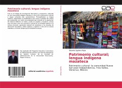 Patrimonio cultural; lengua indígena mazateca