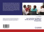 Less Intention to Apply in Family Business: Millennials' Perspectives Less Intention to Apply in Family Business: Millennials' Perspectives