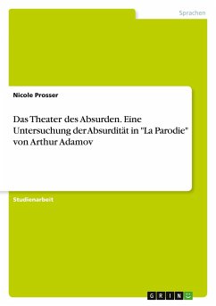 Das Theater des Absurden. Eine Untersuchung der Absurdität in &quote;La Parodie&quote; von Arthur Adamov