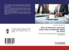 Cover Acts of directors and how they make companies liable for them