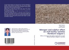 Nitrogen and sulphur effect on malt barley varieties Hordeum vulgare L - Parashar, Aabha; Kumar, Sudesh; Parashar, Kamini