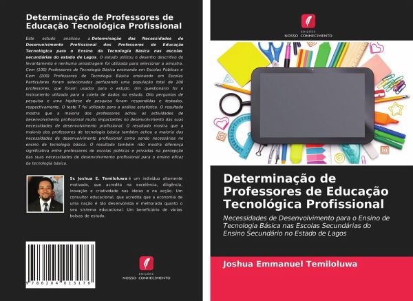 Determinação de Professores de Educação Tecnológica Profissional Determinação de Professores de Educação Tecnológica Profissional