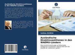 Ausländische Direktinvestitionen in den WAEMU-Ländern - OUIBGA, Safièta