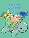 Cute Turtle Coloring Book for Kids