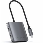 Satechi Aluminum 4 Port USB-C Hub space gray
