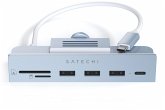 Satechi USB-C Clamp Hub for 24 iMac blue