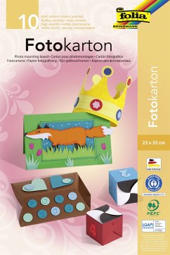 Cover Folia Fotokartonblock, 22x33cm 10 Blatt, farbig sortiert