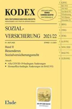 KODEX Sozialversicherung 2021/22, Band II - Brameshuber, Elisabeth