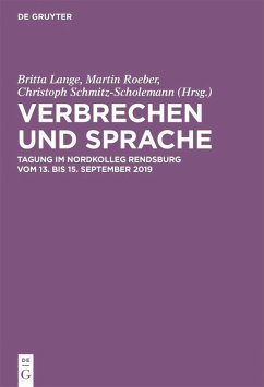 Cover Verbrechen und Sprache (eBook, PDF)