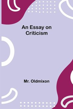Cover An Essay on Criticism