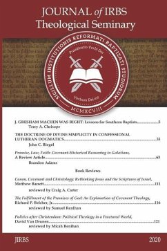 Journal of IRBS Theological Seminary 2020 - Renihan, James M