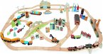 Tender Leaf 7508703 - Eisenbahnset 3 Landschaften, Mountain View-Zugset, Holz, 115-teilig