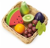 Tender Leaf 7508291 - Obstkorb, Weidenkorb mit Früchte, Fruit Basket, Kaufladen-Zubehör