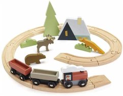 Tender Leaf 7508701 - Eisenbahn mit Zubehör, Starter-Set, Holz, 22-teilig