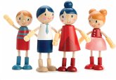 Tender Leaf 7508142 - Puppenfamilie, flexibel, Holz, Doll Family, 4-teilig