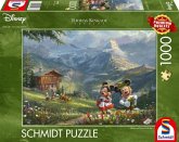 Schmidt 59938 - Thomas Kinkade Studios, Disney, Mickey & Minnie in den Alpen, Puzzle, 1000 Teile