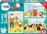 Schmidt 56415 - Bobo Siebenschläfer, Auf ins Abenteuer, Puzzle, 3x48 Teile