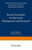 Recent Essentials in Innovation Management and Research (eBook, PDF)