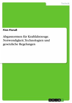 Abgasnormen für Kraftfahrzeuge. Notwendigkeit, Technologien und gesetzliche Regelungen (eBook, PDF)