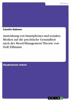 Auswirkung von Smartphones und sozialen Medien auf die psychische Gesundheit nach der Mood-Management Theorie von Dolf Zillmann - Hahnen, Carolin