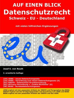 Cover AUF EINEN BLICK Datenschutzrecht: Schweiz - EU - Deutschland (eBook, ePUB)