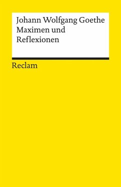 Maximen und Reflexionen (eBook, ePUB) - Goethe, Johann Wolfgang