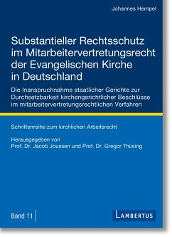 Substantieller Rechtsschutz im Mitarbeitervertretungsrecht der Evangelischen Kirche in Deutschland (eBook, ePUB) - Hempel, Johannes