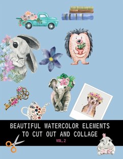 Beautiful watercolor elements to cut out and collage vol.2 - Bana¿, Dagna