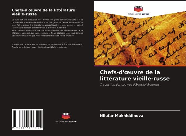 Chefs-d'¿uvre de la littérature vieille-russe Chefs-d'¿uvre de la littérature vieille-russe