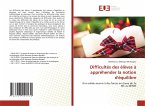 Difficultés des élèves à appréhender la notion d'équilibre