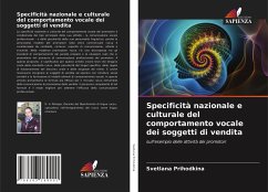 Specificità nazionale e culturale del comportamento vocale dei soggetti di vendita - Prihodkina, Svetlana