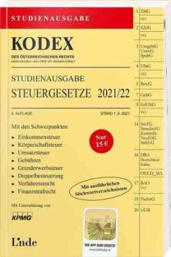 KODEX Studienausgabe Steuergesetze 2021/22 - Bodis, Andrei