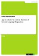 Age as a factor in various theories of... - Bild 1