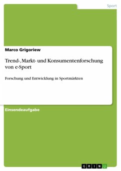 Trend-, Markt- und Konsumentenforschung von e-Sport (eBook, PDF)