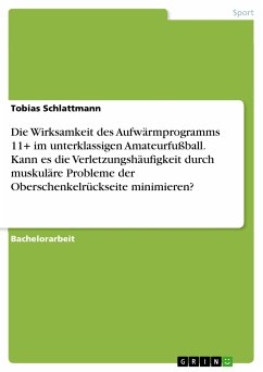Die Wirksamkeit des Aufwärmprogramms 11+ im unterklassigen Amateurfußball. Kann es die Verletzungshäufigkeit durch muskuläre Probleme der Oberschenkelrückseite minimieren? (eBook, PDF) - Schlattmann, Tobias