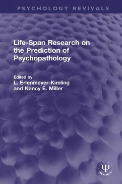 Cover Life-Span Research on the Prediction of Psychopathology (eBook, ePUB)